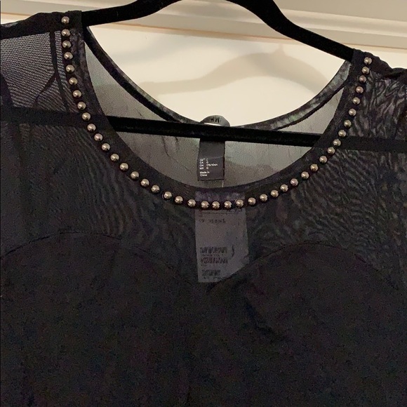 NWT Black Top with Sheer Upper - Picture 2 of 3
